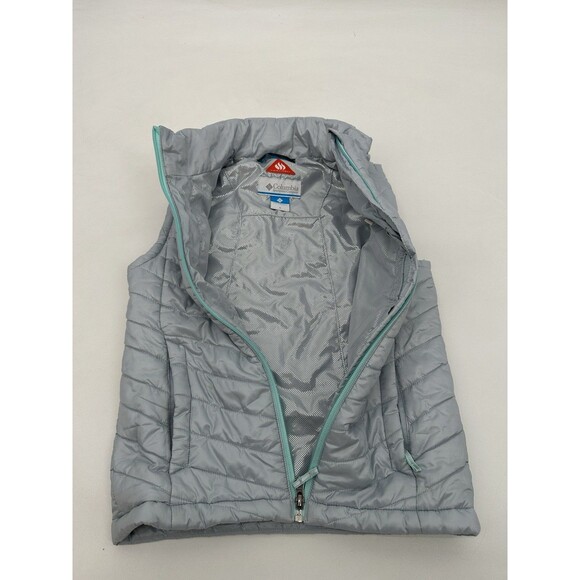 Columbia Women Sleeveless Long Thermo‎ Vest Silver Thermo Lined Small 10 years - Picture 2 of 9